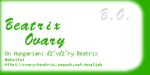 beatrix ovary business card